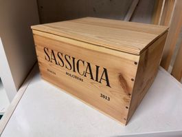 SASSICAIA 2013 6-er LEERE HOLZKISTE