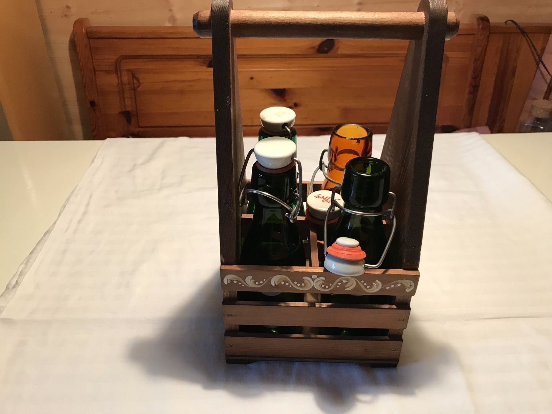 Bottiglie: Bouteiller en bois décoré – Usato da Ste-Croix venduto da mjmg 4