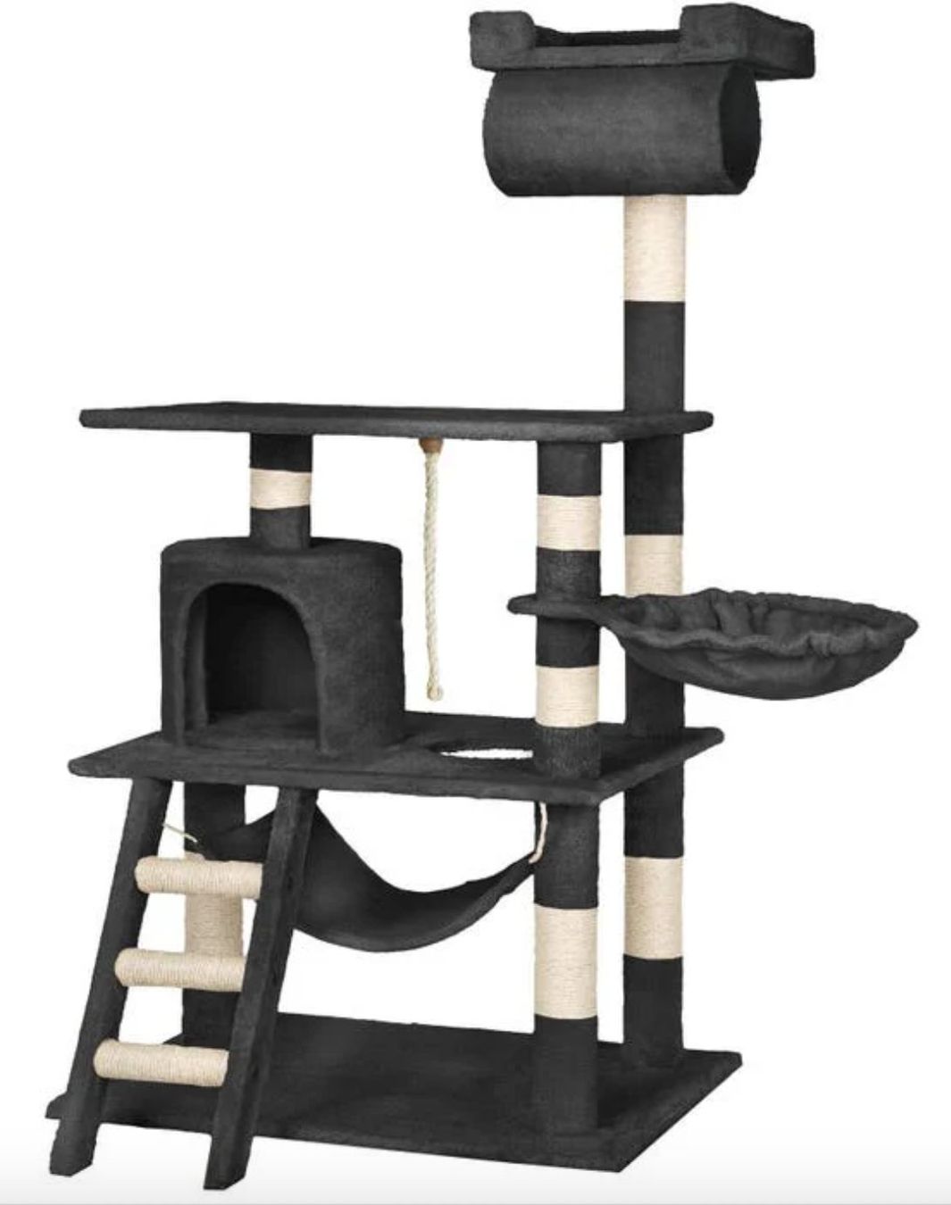 Tiragraffi: Kratzbaum Stokeley 141cm schwarz - Gratis Versand – Nuovo e nell'imballaggio originale da Kleinwangen venduto da meinwarenkorb.ch