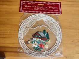 Fensterbild  Chalet , Haus mit Blumen
