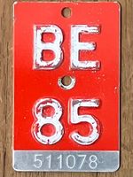 BE 85 - VELONUMMER - FAHRRADSCHILD - PLAQUE DE VELO - BE 85