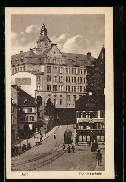 Ansichtskarten: Basel, Strassenpartie bei der Töchtersc – Gebraucht aus Berlin von bartko-reher