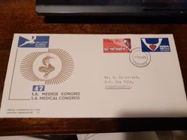 Enveloppe Commémorative Médicale Afrique du Sud 1969 Cachet