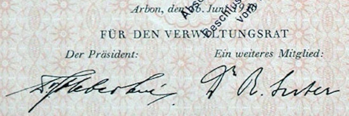 Documenti: Novaseta AG, Arbon - 1930 – Usato da Solothurn venduto da Sgasche 1