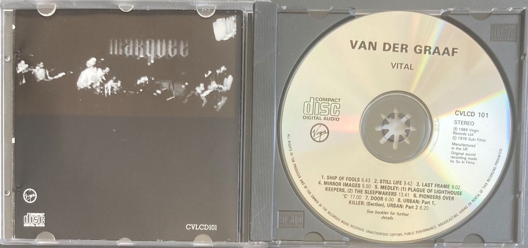 CD: VAN DER GRAAF - VITAL (LIVE) – Usato da Poliez-Pittet venduto da Newtown-Records 2