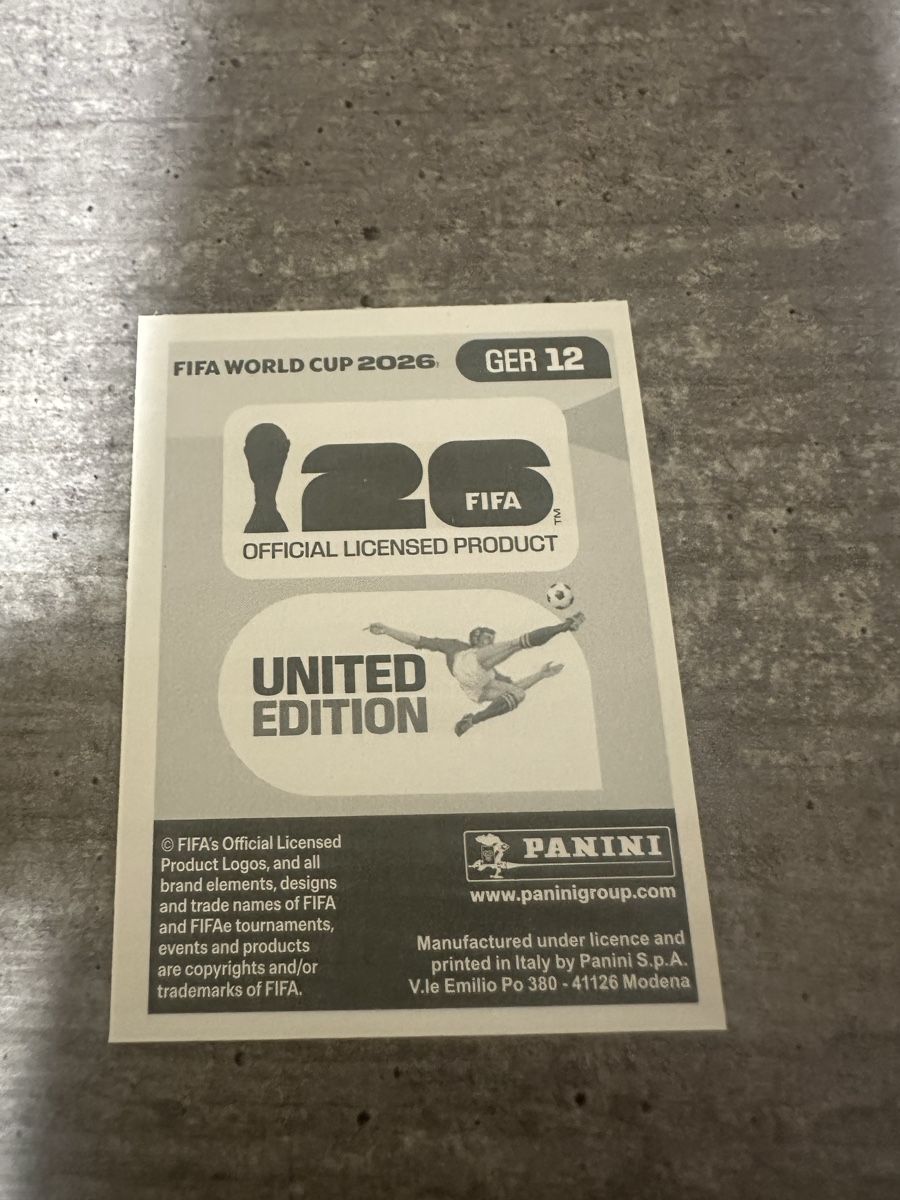 Panini Sammelbilder & Trading cards: GER 12 , FIFA WORLD CUP 2026 PANINI  – Neu (gemäss Beschreibung) aus Frauenfeld von 1PegPeg1 1