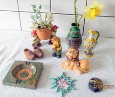 10 verschiedene Keramik Artikel, zum Teil handgemacht