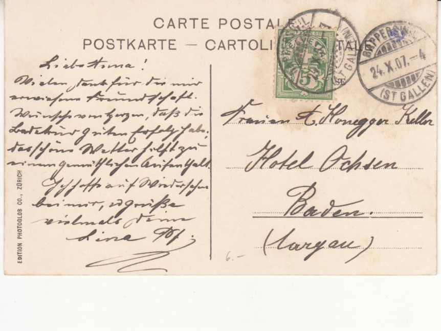 Cartoline postali: Brunnen 1907 – Usato da Bürglen TG venduto da StampGraf 1
