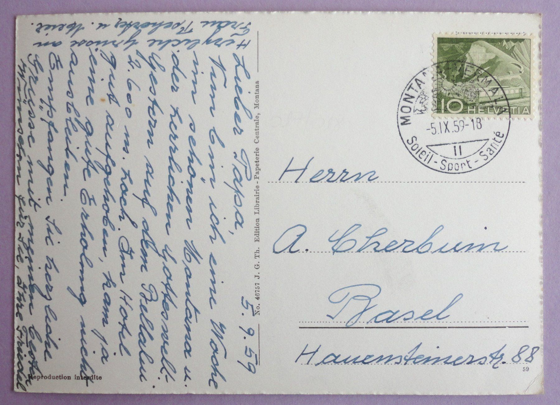 Cartoline postali: Montana, alt. 1500 m – Difettoso da Fétigny venduto da Billy2miny 1