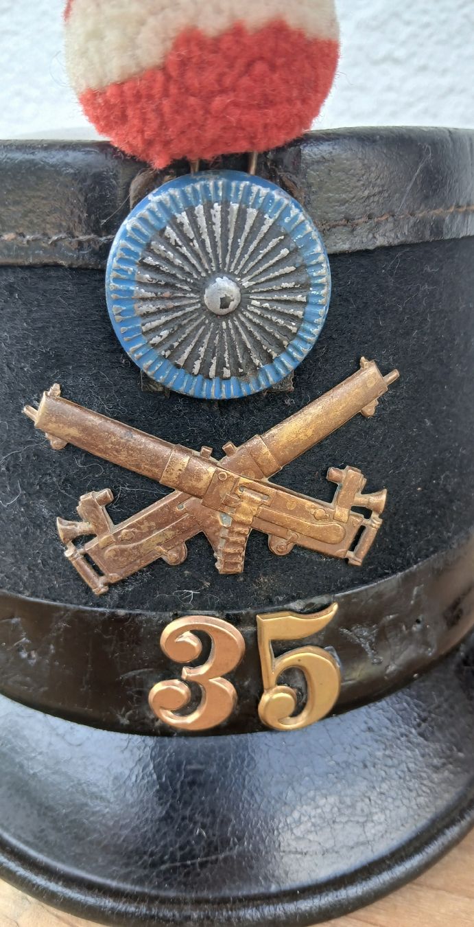 Schweizer Armee Uniformen: Tschako mod.98 mitrailleur  – Gebraucht aus Sciernes-d'Albeuve von Dojo004 2