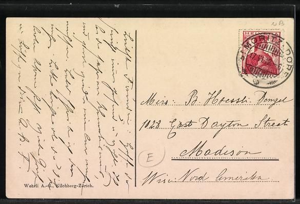 Cartes postales: St. Moritz, Strassenpartie an der Post – D'occasion à Berlin par bartko-reher 1