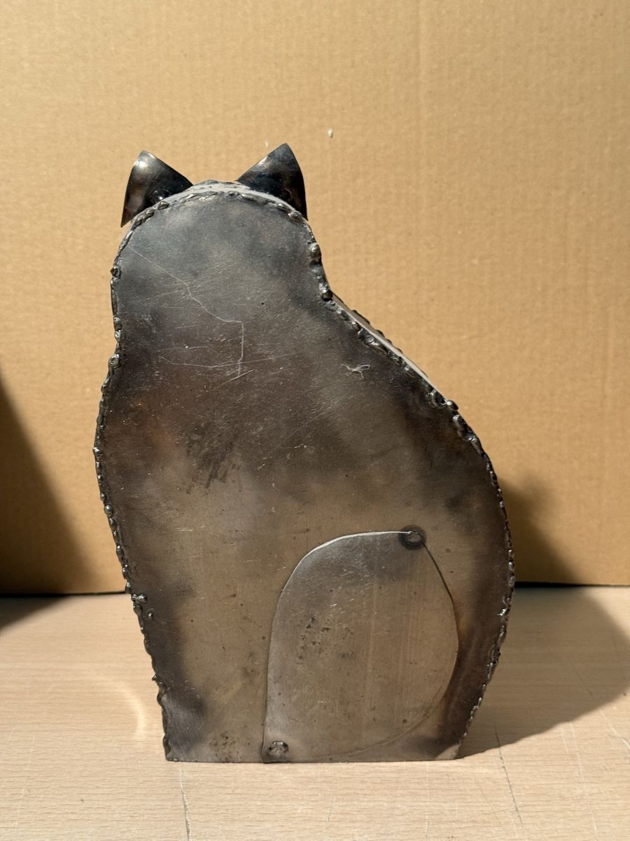 Statuette: Metal Cat Sculpture - Unique Home Decor – Usato da Lausanne venduto da vas_mbk2 2