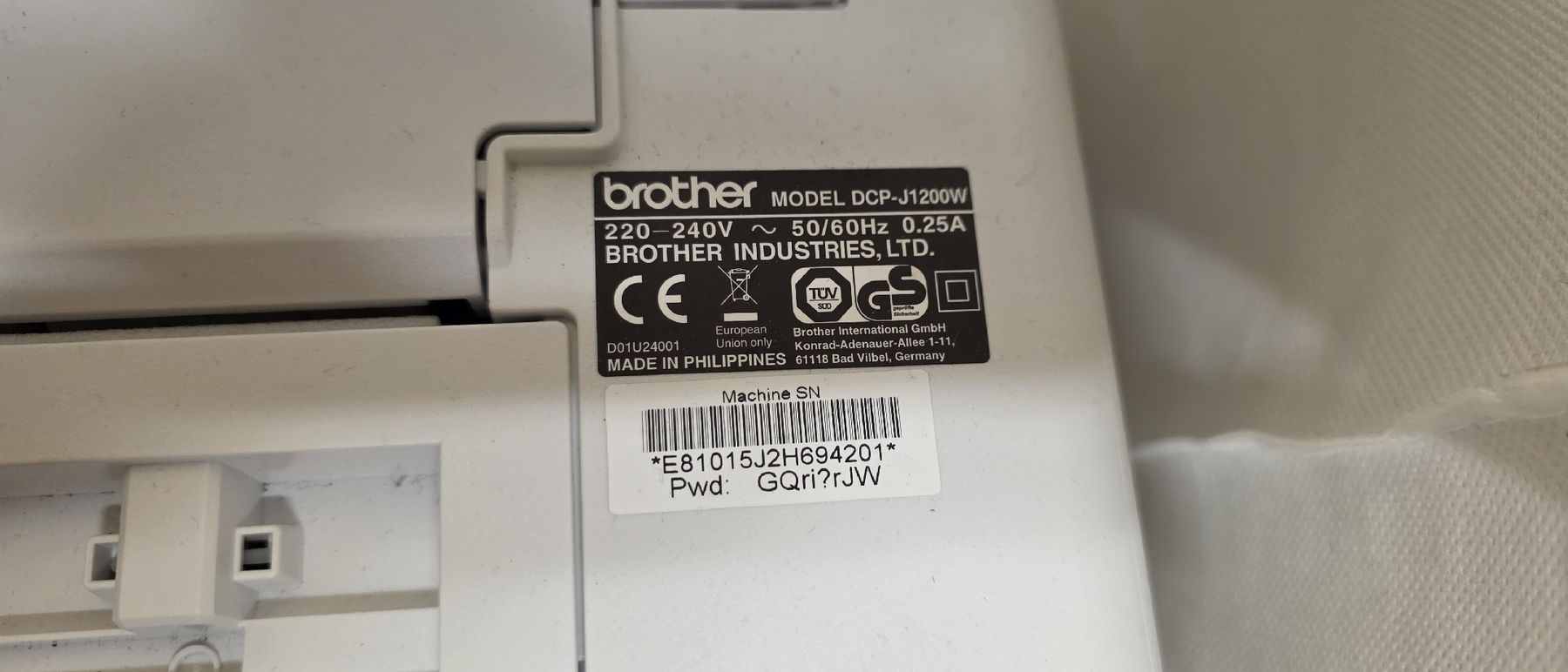 Brother Stampanti: Brother Drucker DCP-J1200W ohne tinte – Usato da Biel/Bienne venduto da DeHertist 2