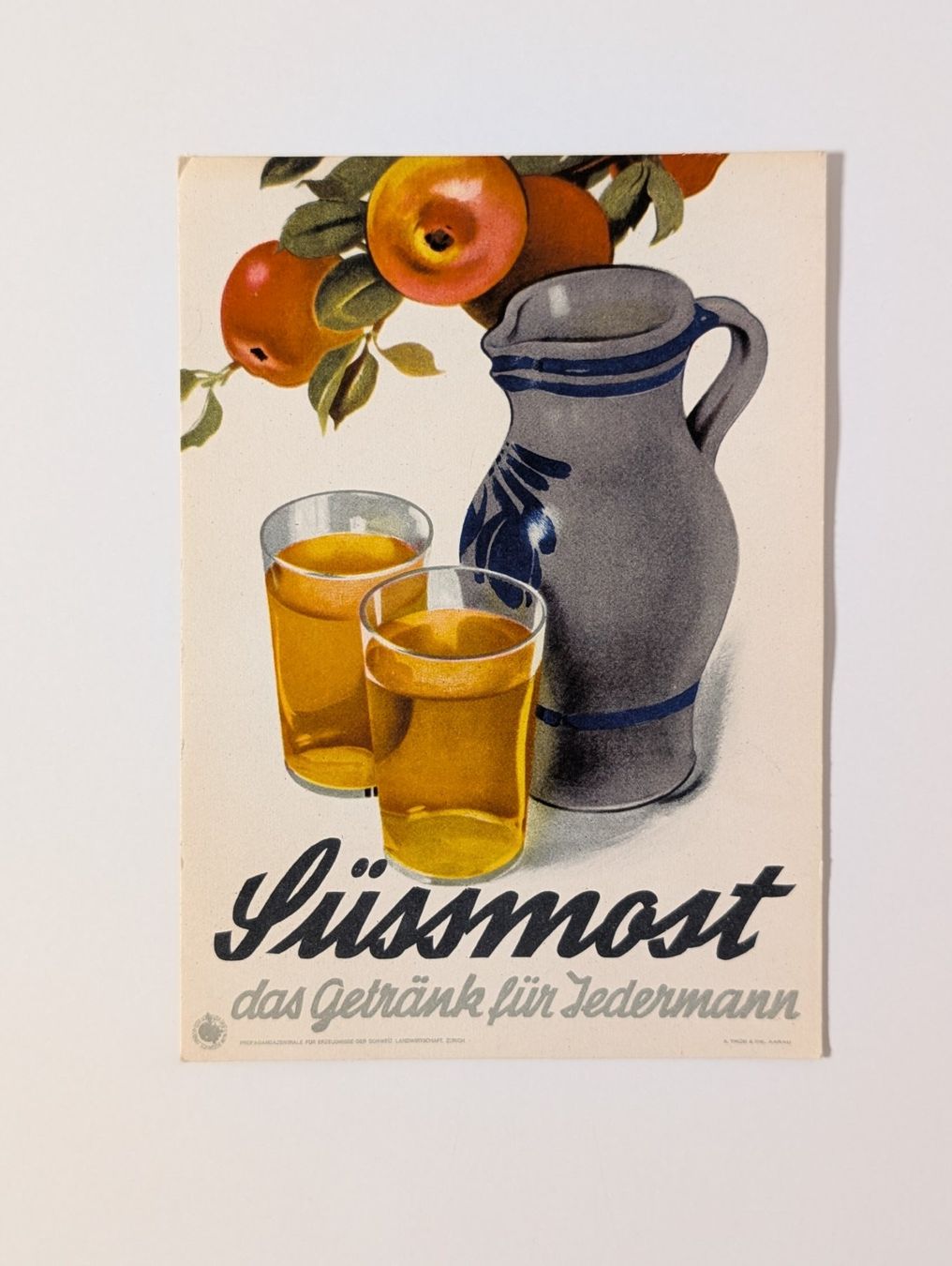 Cartoline postali: Schweizer Süssmost Postkarte, rar vintage – Usato da Zürich venduto da Good_old_days