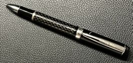 Eleganter Kugelschreiber mit Werbeschrift Julius Bär