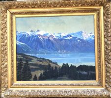 Johann Emil Müller (1885-1958) - Ölgemälde - Genfersee/Alpen