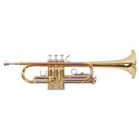 C- Trompete, Goldmessing Mundrohr, Edelstahlventile, Neu