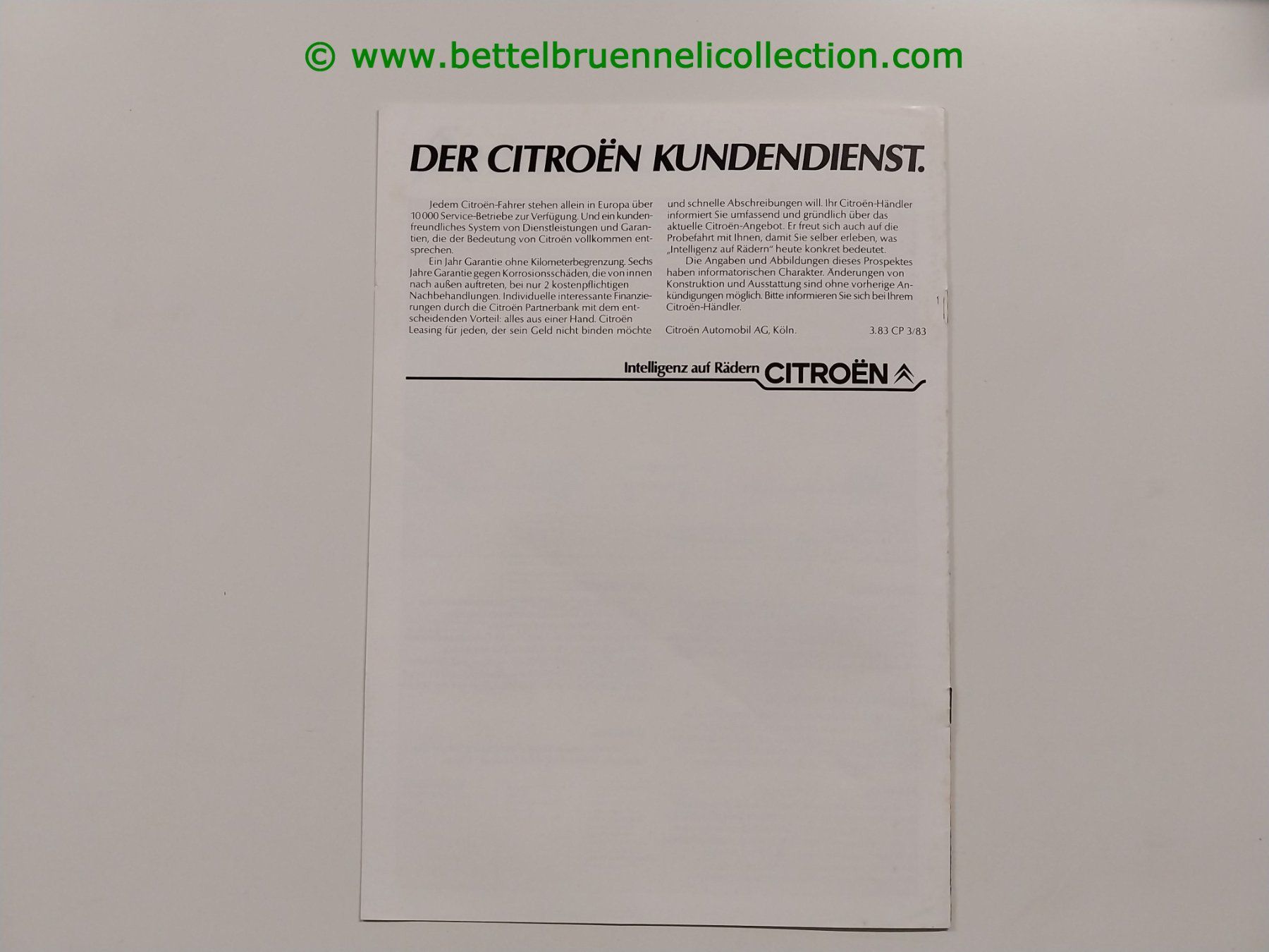 Citroën Documenti: Citroën Visa 1983/03 Prospekt deutsch – Usato da Weingarten-Kalth venduto da Bettelbruenneli 4