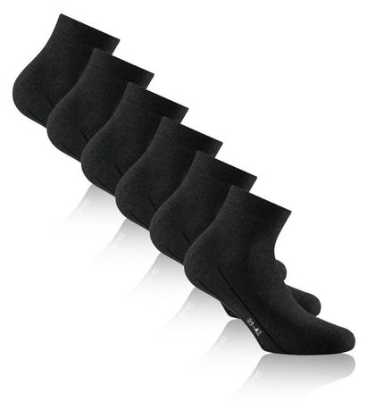 Rohner Socken Basic Sneaker Plus 3er Pack schwarz M (39-42)