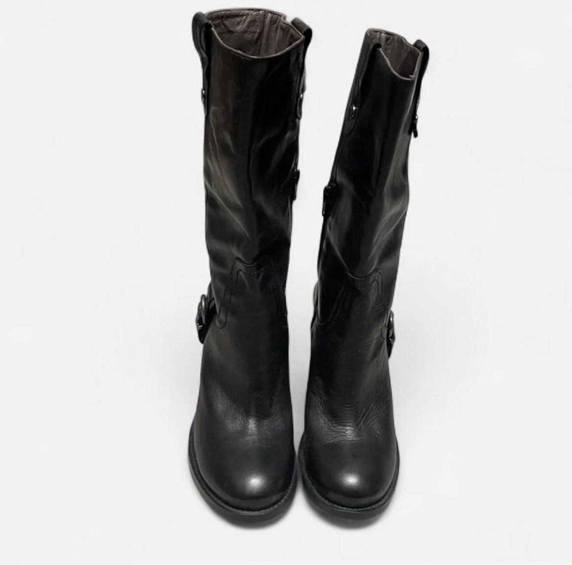 Scarpe da donna: Schwarze Lederstiefel, Grösse 39 – Usato da Watt venduto da Ene.kro 5