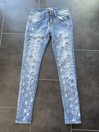 Jeans mit Cut Outs Gr. 36