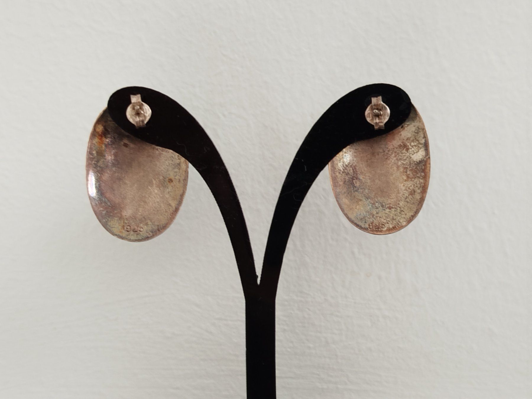 Boucles d'oreille: Vintage Silber Ohrstecker mit Malachit – D'occasion à Muhen par Monadh 2