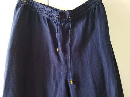 Letzte Gelegenh / Sommerhose d.blau Gr. 54-60 Leinen/Viskose