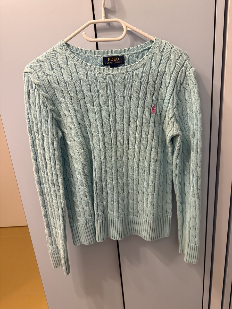 Polo Ralph Lauren Maglioni & Felpe: Polo Ralph Lauren Zopfmuster Pullover hellblau – Usato da Zug venduto da katarinajj