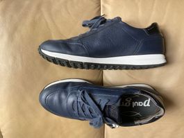 PAUL GREEN Sneakers Leder blau Wechselsohle Gr. 7/40.5 Neu