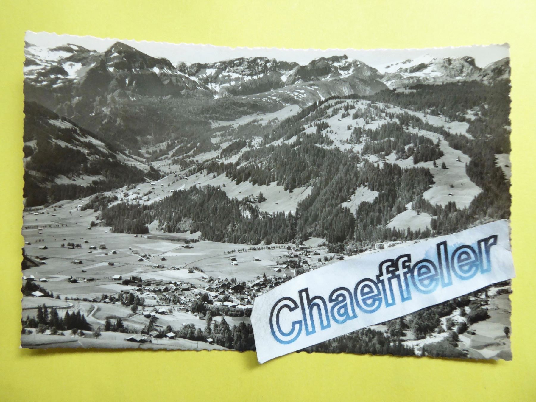 Cartoline postali: 1954  Lenk i.S. – Usato da Zürich venduto da Chaeffeler