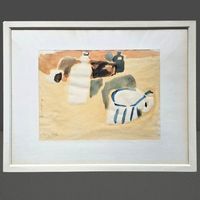 Hany Fries Bild 🖼️ Original Aquarell Stillleben Rahmen