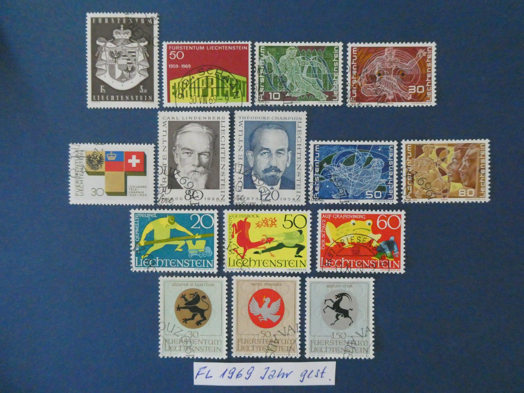 Tutti i francobolli: FL 1969 Jahr gestempelt – Usato da Lausen venduto da Herbamare01