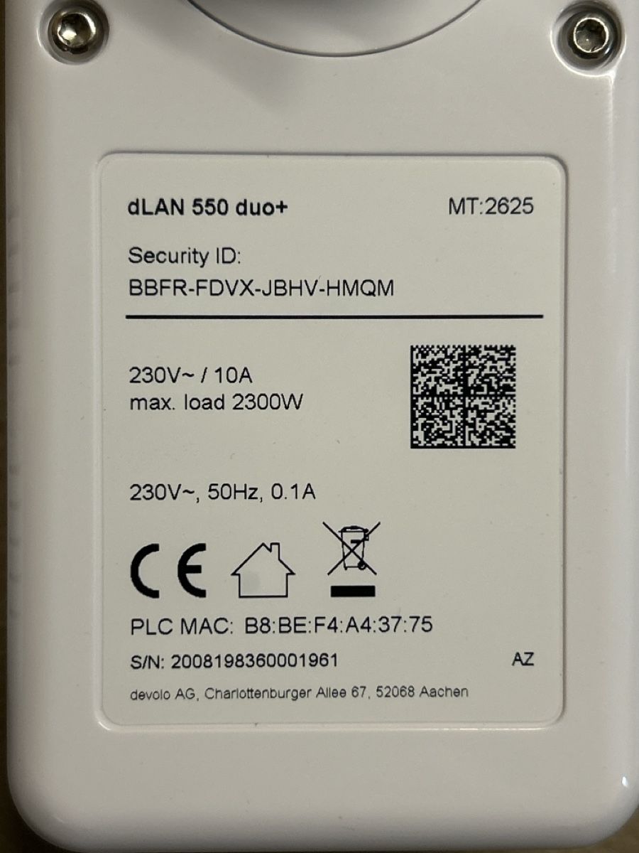 Devolo WiFi: Devolo dLAN 550 WiFi Duo+ Powerline Adapter Set, Top! – Nuovo (secondo la descrizione) da Romanshorn venduto da Engel22 2