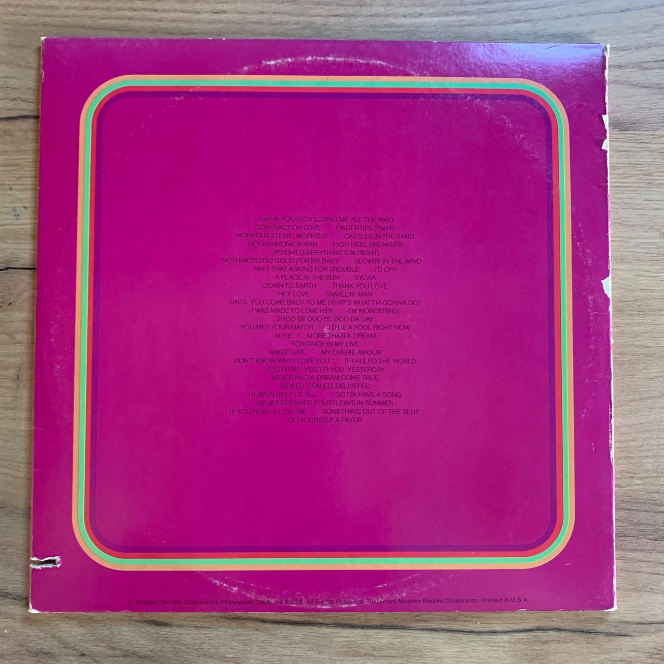 Vinyles: Stevie Wonder – Looking Back...COMPIL US 1977...VG+/VG+ – D'occasion à Gals par Diskopatshop 1