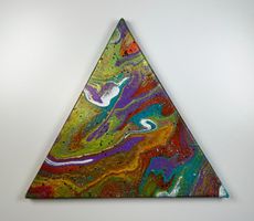 Acryl-Flüssigmalerei, Dreieck