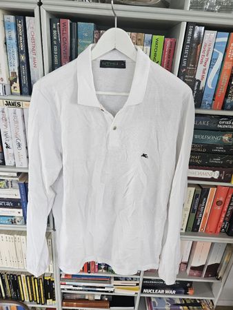 Langarm Polo Etro M Weiss