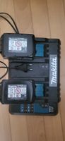 makita aufladegerät mit 2 akkus