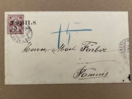 1885 Wigr. 30 Zunr. 60A Stab, Balken Stempel Tomils - Tamins