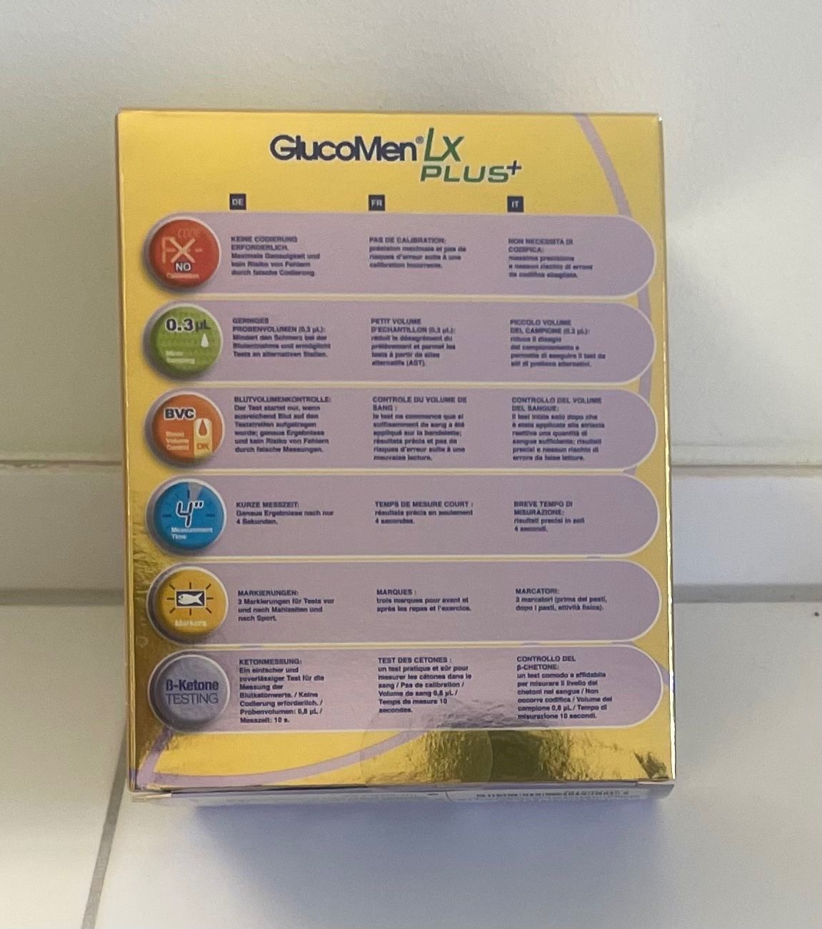 Attrezzature mediche: GlucoMen LX Plus Blutzucker und β-Keton Kontrollsystem – Nuovo e nell'imballaggio originale da Basel venduto da gms_xr65 1