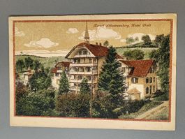 Litho PK / Kurort Schwarzenberg Hotel Matt Gelaufen 1921