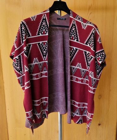 Vintage Poncho Tally Weijl schönes Inka-/ Ethno Muster (SVT)