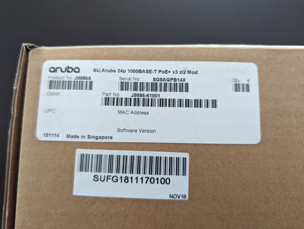 Module Aruba 24 ports 10/100/1000BASE-T PoE+ v3 zl2 Mod (Neu und ...