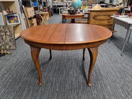 Esstisch Oval ausziehbar im Queen -Anne Stil, Holz
