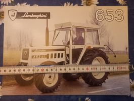 Original Oldtimer Traktor Prospekt Lamborghini 653 Deutsch