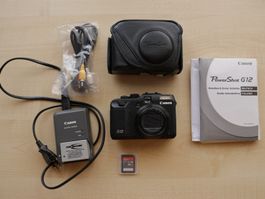 Canon Powershot G12 Kompaktkamera mit Zubehör