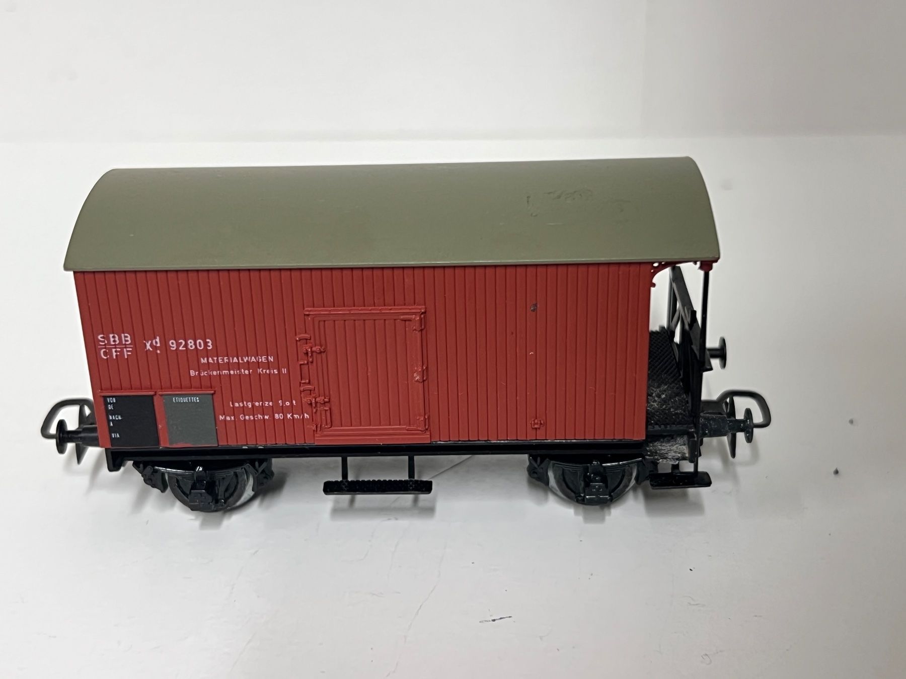 Trains électriques: RUCO SBB MATERIALWAGEN  92803 HO DC – D'occasion à Neuenhof par ludovicco 1