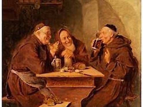 Matite, matite colorate & gessi: Bleistiftzeichnung Mönche beim Biergenuss - 1869 – Usato da Wiedlisbach venduto da 1403maria 4