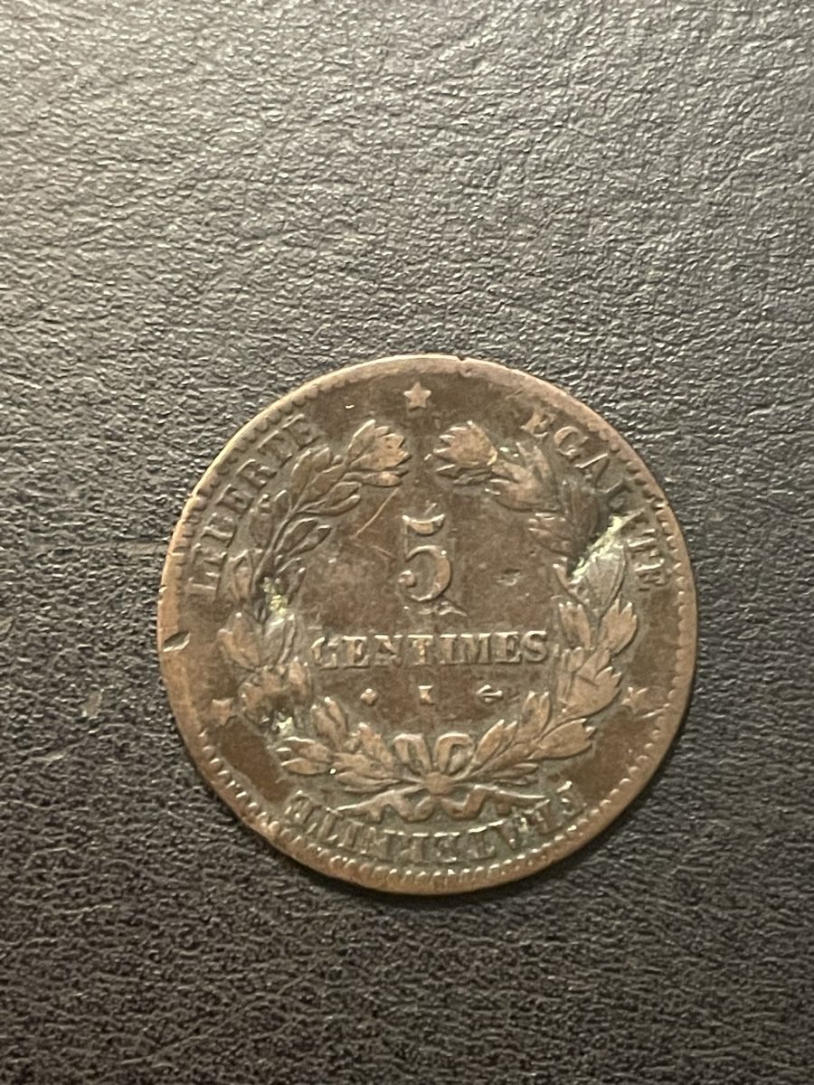 Tutti le monete: 5 centimes Münze Frankreich 1874 – Usato da Gebertingen venduto da Photographica 1