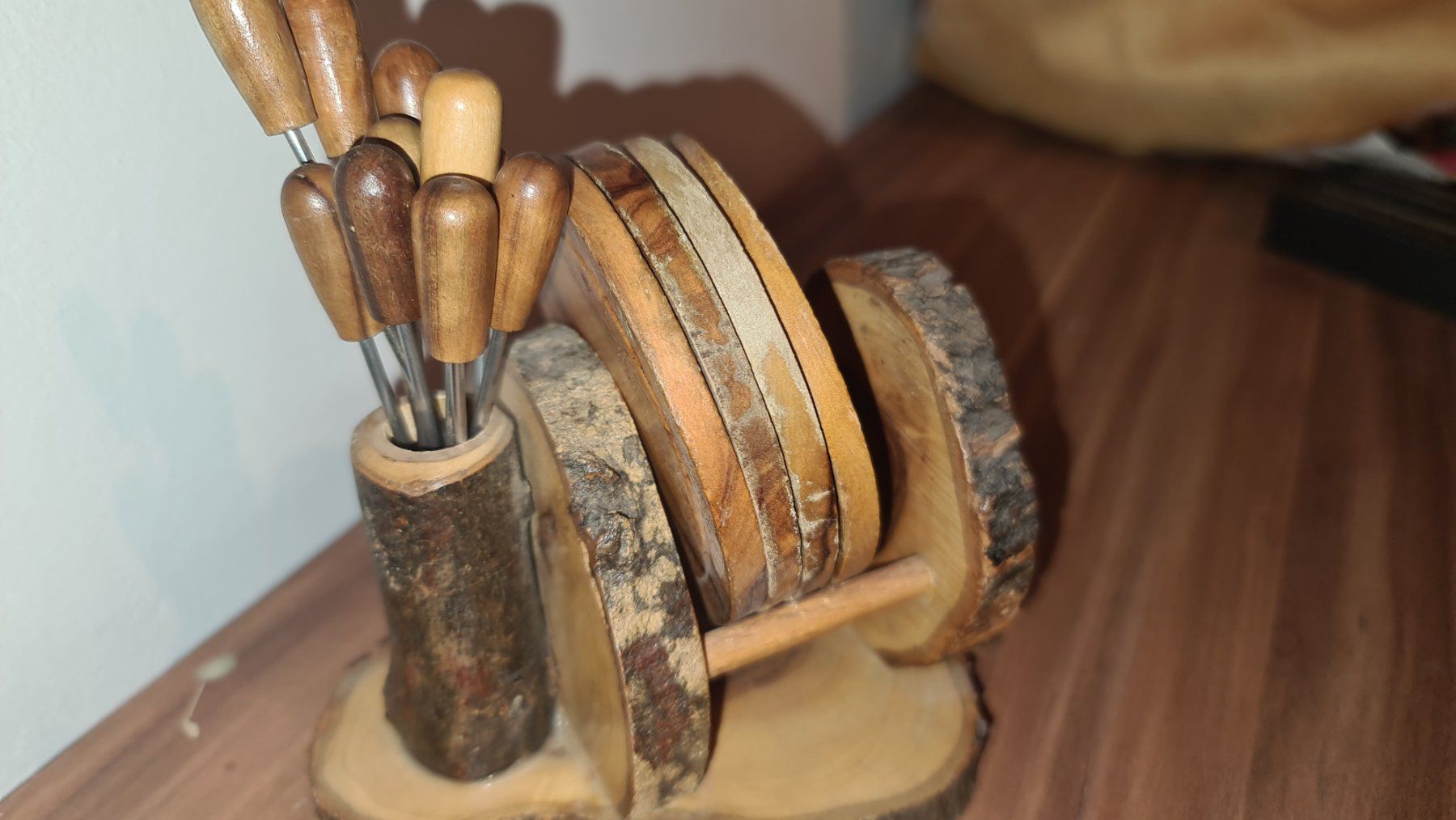 Sottobicchieri: Olivenholz Set, Untersetzer & Pikers Set, – Usato da Dintikon venduto da Vexi 1