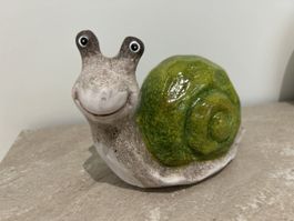 Keramik Schnecke,grüne Deko-Schnecke für Garten/Haus 🐌(NEU)